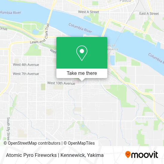 Atomic Pyro Fireworks | Kennewick map