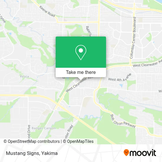 Mustang Signs map