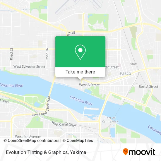 Evolution Tinting & Graphics map