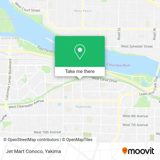 Jet Mart Conoco map