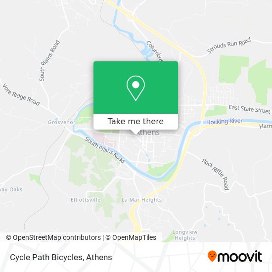 Cycle Path Bicycles map