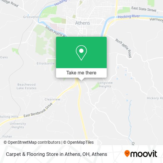 Carpet & Flooring Store in Athens, OH map