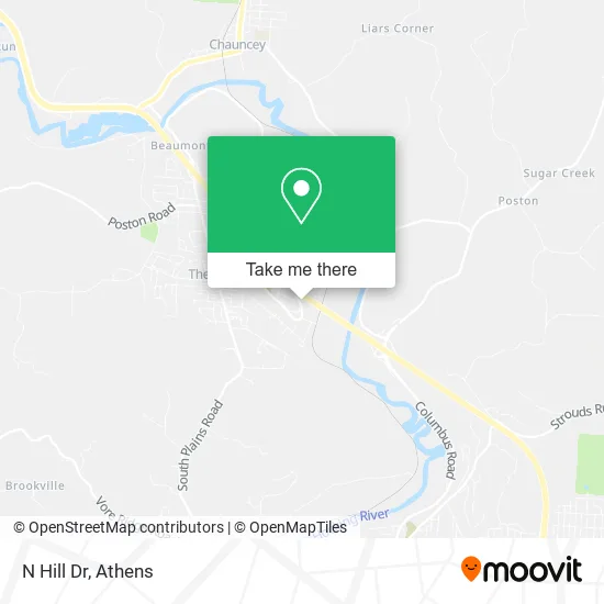 N Hill Dr map