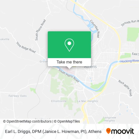 Mapa de Earl L. Driggs, DPM (Janice L. Howman, Pt)