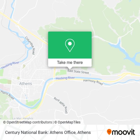 Century National Bank: Athens Office map