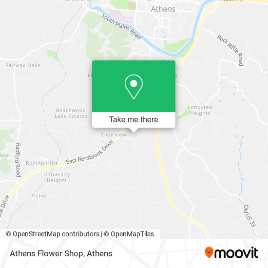 Mapa de Athens Flower Shop