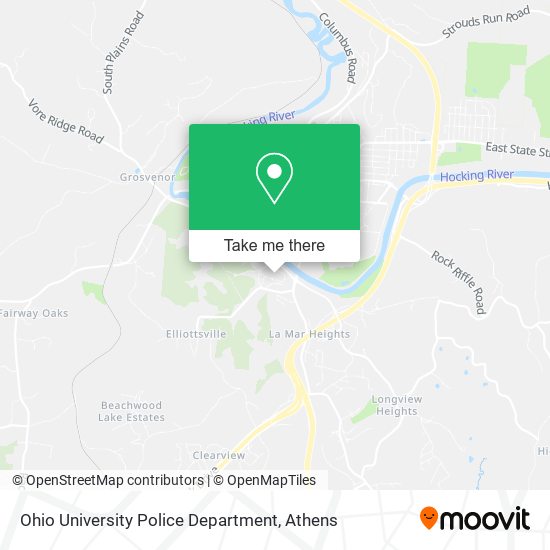 Mapa de Ohio University Police Department