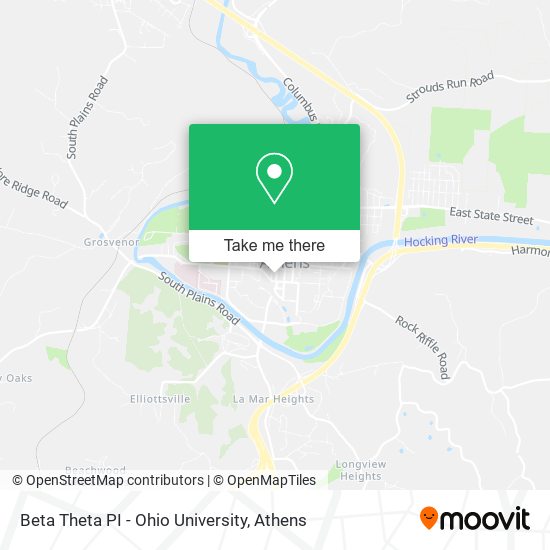 Beta Theta PI - Ohio University map