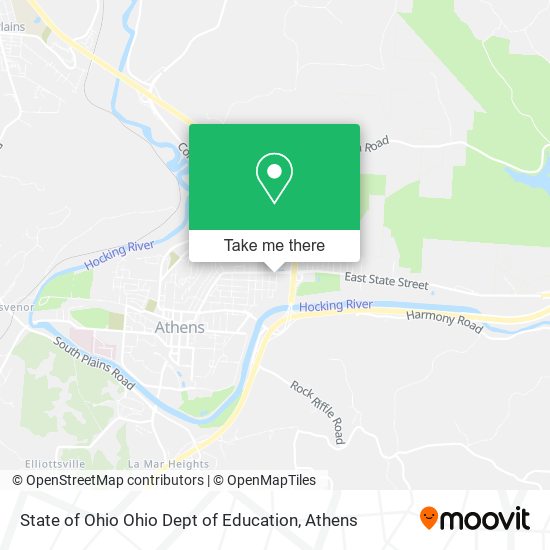 State of Ohio Ohio Dept of Education map