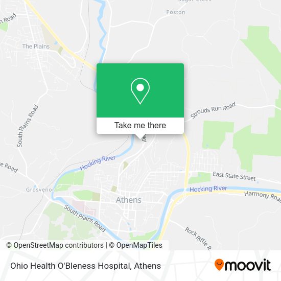 Mapa de Ohio Health O'Bleness Hospital