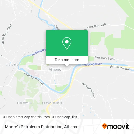 Moore's Petroleum Distribution map