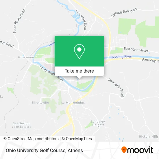 Ohio University Golf Course map