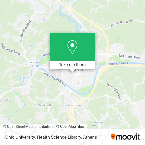 Ohio University, Health Science Library map