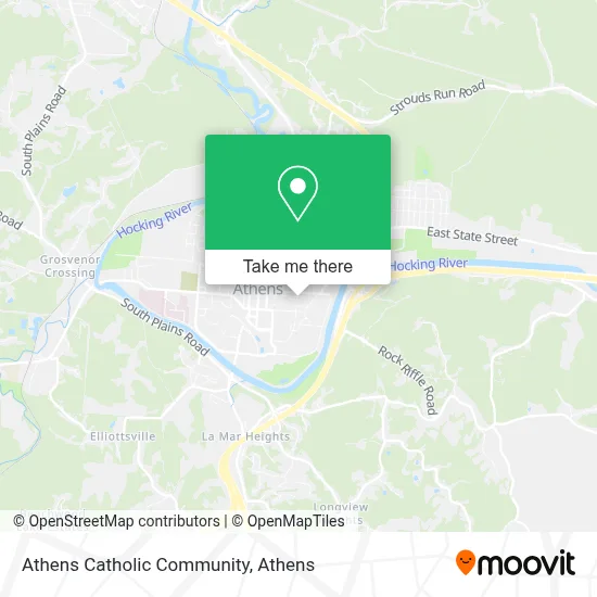 Athens Catholic Community map