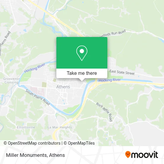 Miller Monuments map