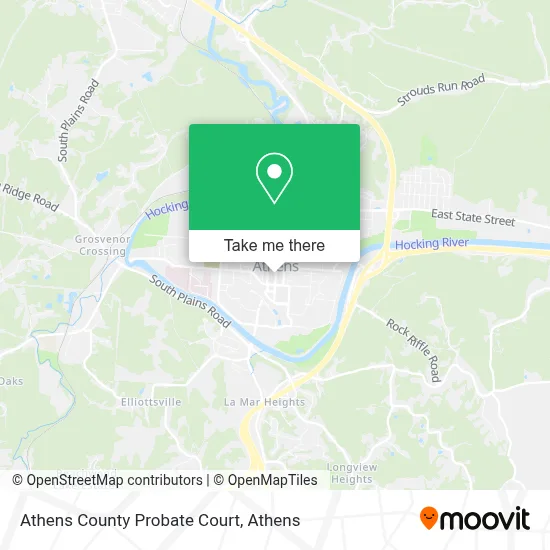 Athens County Probate Court map
