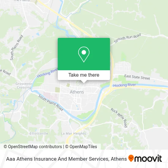 Aaa Athens Insurance And Member Services map