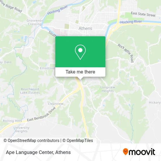 Ape Language Center map