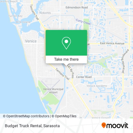 Budget Truck Rental map