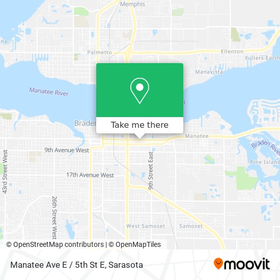 Manatee Ave E / 5th St E map