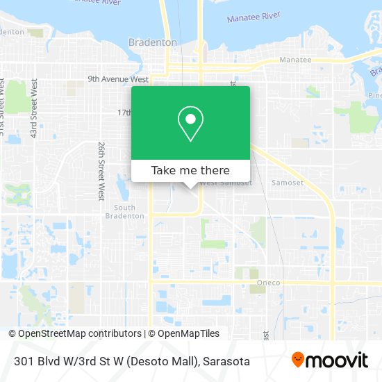 301 Blvd W / 3rd St W (Desoto Mall) map