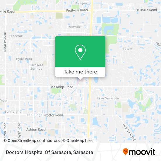 Doctors Hospital Of Sarasota map