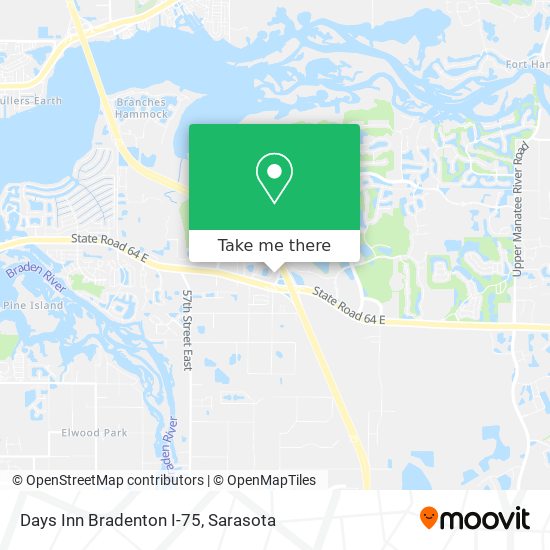 Days Inn Bradenton I-75 map