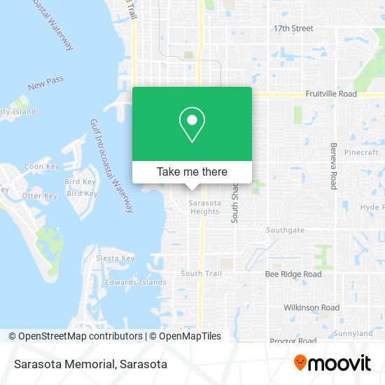 Sarasota Memorial map