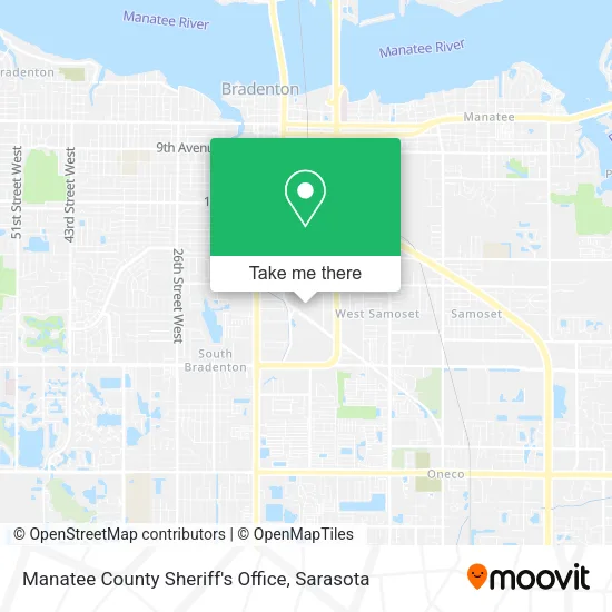 Manatee County Sheriff's Office map