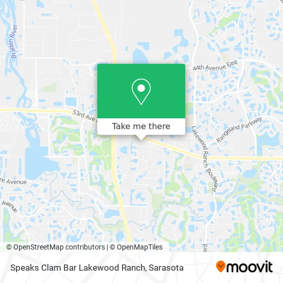 Speaks Clam Bar Lakewood Ranch map