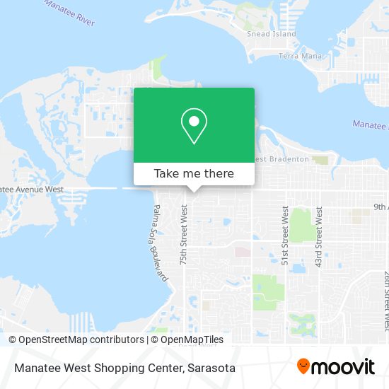 Manatee West Shopping Center map