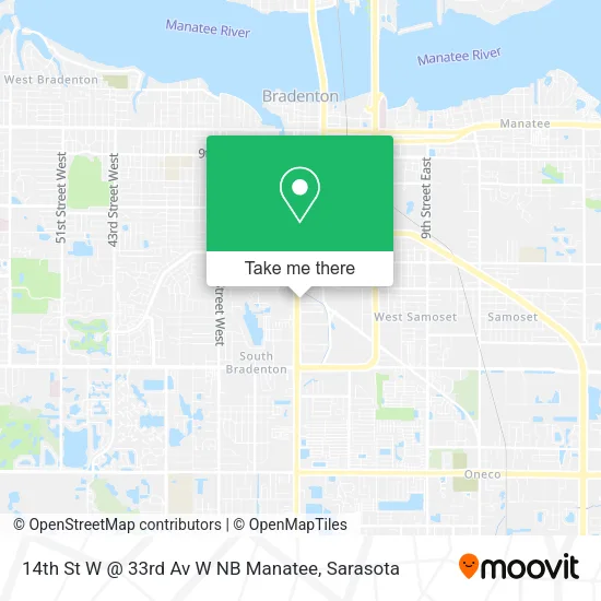 14th St W @ 33rd Av W NB Manatee map