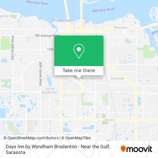 Mapa de Days Inn by Wyndham Bradenton - Near the Gulf
