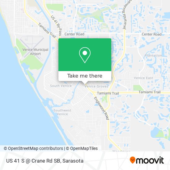 US 41 S @ Crane Rd SB map