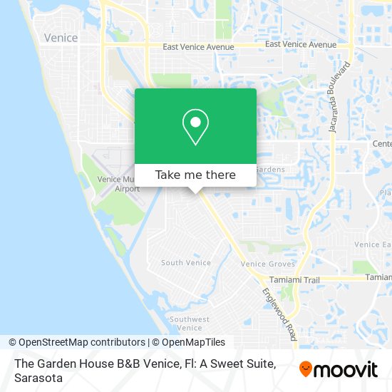 Mapa de The Garden House B&B Venice, Fl: A Sweet Suite