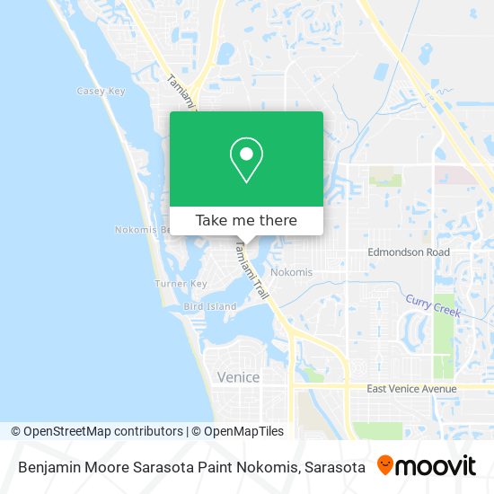 Mapa de Benjamin Moore Sarasota Paint Nokomis