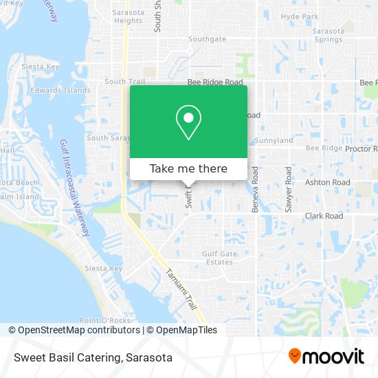 Sweet Basil Catering map