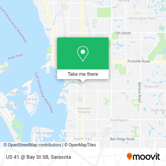 US 41 @ Bay St SB map