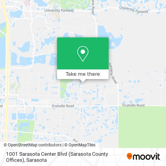 1001 Sarasota Center Blvd (Sarasota County Offices) map