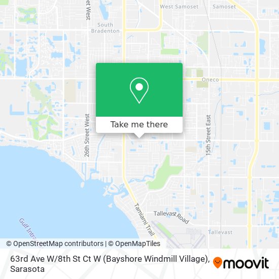 63rd Ave W / 8th St Ct W (Bayshore Windmill Village) map