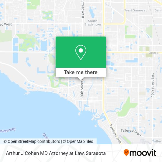 Arthur J Cohen MD Attorney at Law map