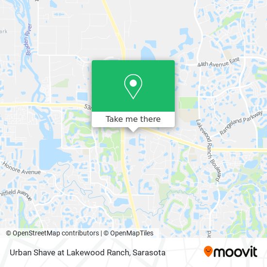 Mapa de Urban Shave at Lakewood Ranch