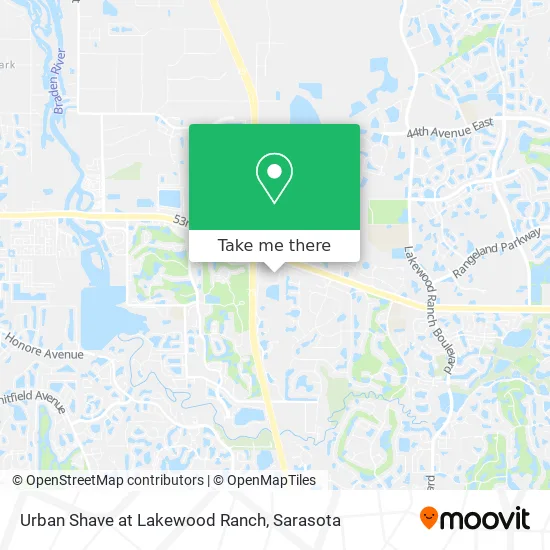 Urban Shave at Lakewood Ranch map