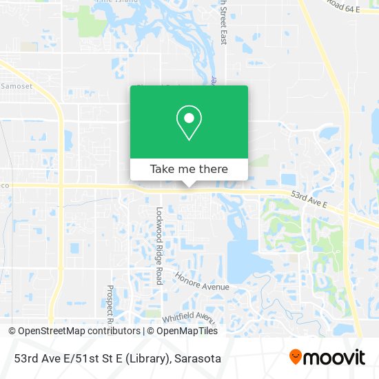 53rd Ave E/51st St E (Library) map