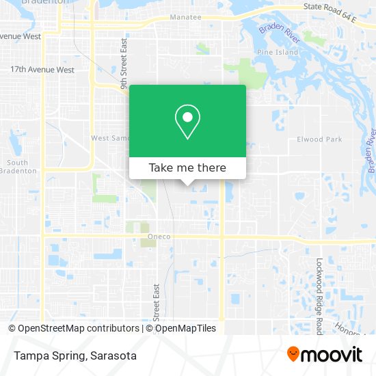 Mapa de Tampa Spring