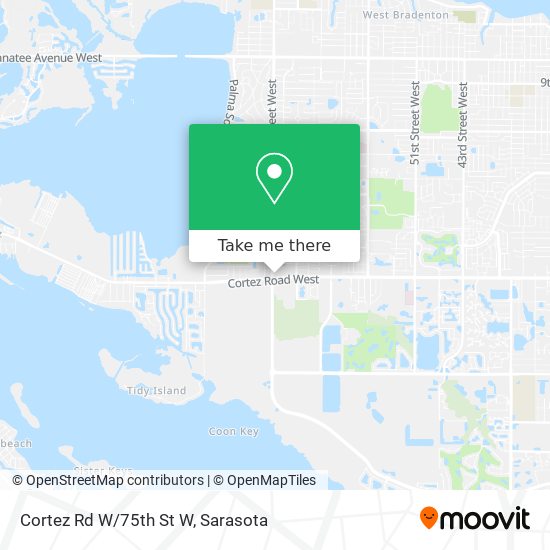 Cortez Rd W/75th St W map