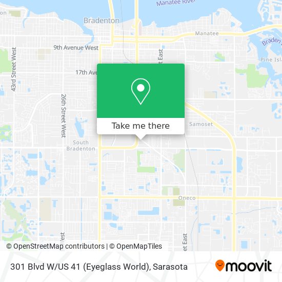 301 Blvd W / US 41 (Eyeglass World) map