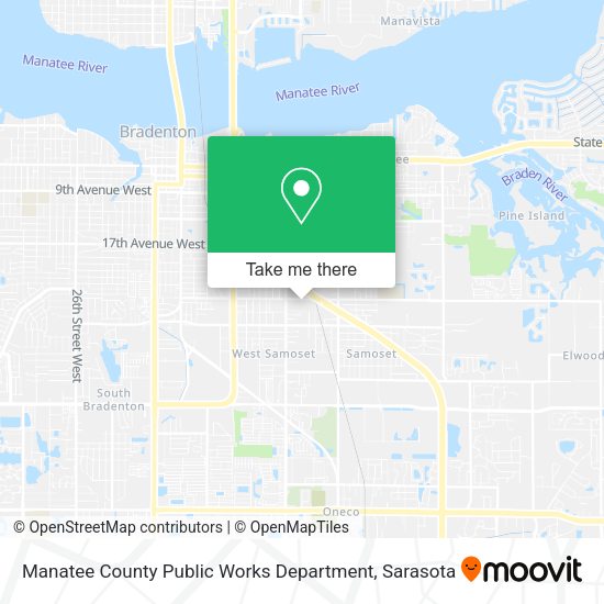 Mapa de Manatee County Public Works Department