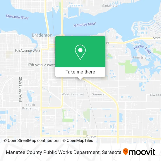 Manatee County Public Works Department map