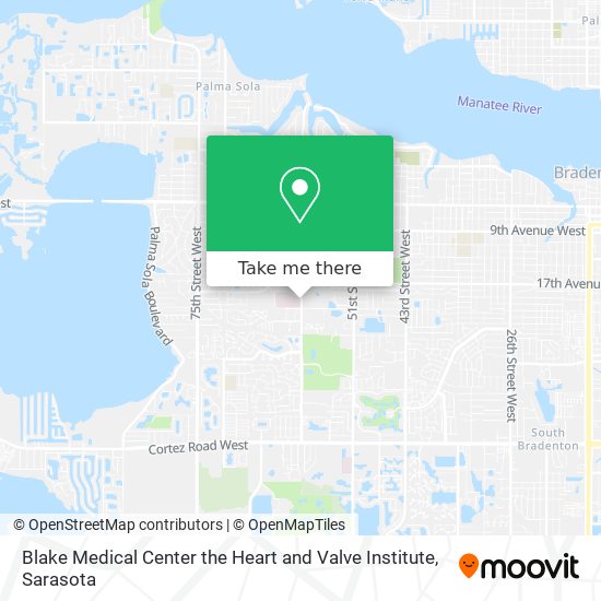 Blake Medical Center the Heart and Valve Institute map